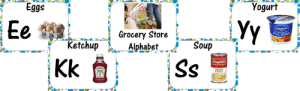 Grocery Store Alphabet Book with real pictures for LIFE Skills