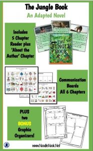 The Jungle Book- An Adapted Novel from NoodleNook.Net. Great book to give all students access to curriculum- perfect for LIFE Skills and Autism Units!