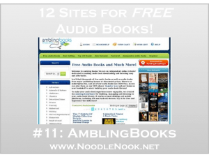 12 Sites for FREE Online Audiobooks! www.NoodleNook.Net