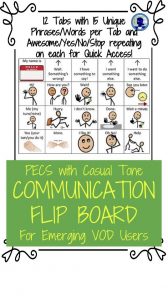 Communication Flip Board from NoodleNook for PECS and VOD Training