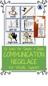 Communication Necklace from NoodleNook for PECS and Quick Visual Support