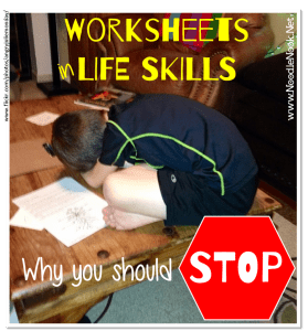 LIFE Skills Worksheets- Please Stop- NoodleNookNet