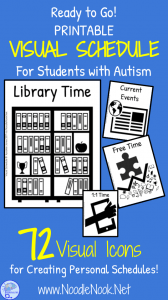 Visual Schedule for Students with Autism- Printable & Ready to Go! from NoodleNook.Net