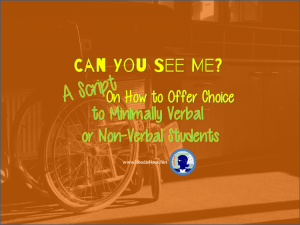 CanYouSeeMe- How To WITH A SCRUPT on Offering Choice to Non-Verbal Students