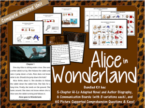 Alice in Wonderland-A Complete Adapted Novel Unit from NoodleNook.Net