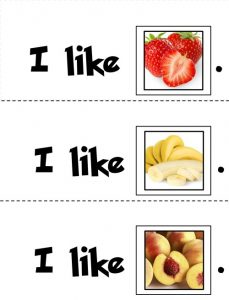 "I Like Fruit" Repeated Reader- for Vocabulary and Sight Words- from www.NoodleNook.Net- I totally love the pictures- Awesome Resource