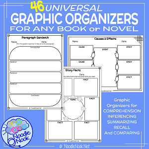 Universal Graphic Organizers for Any Book from NoodleNook