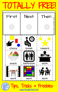 First Then Chart- an Instructional Tool for Autism. TOTALLY FREE!