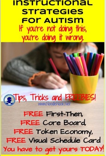 Instructional Strategies for Autism PLUS a First-Then Chart FREE!