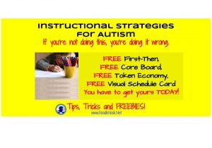 Instructional Strategies for Autism from NoodleNook with LOTS of FREEBIES- OMG so many Free things!!