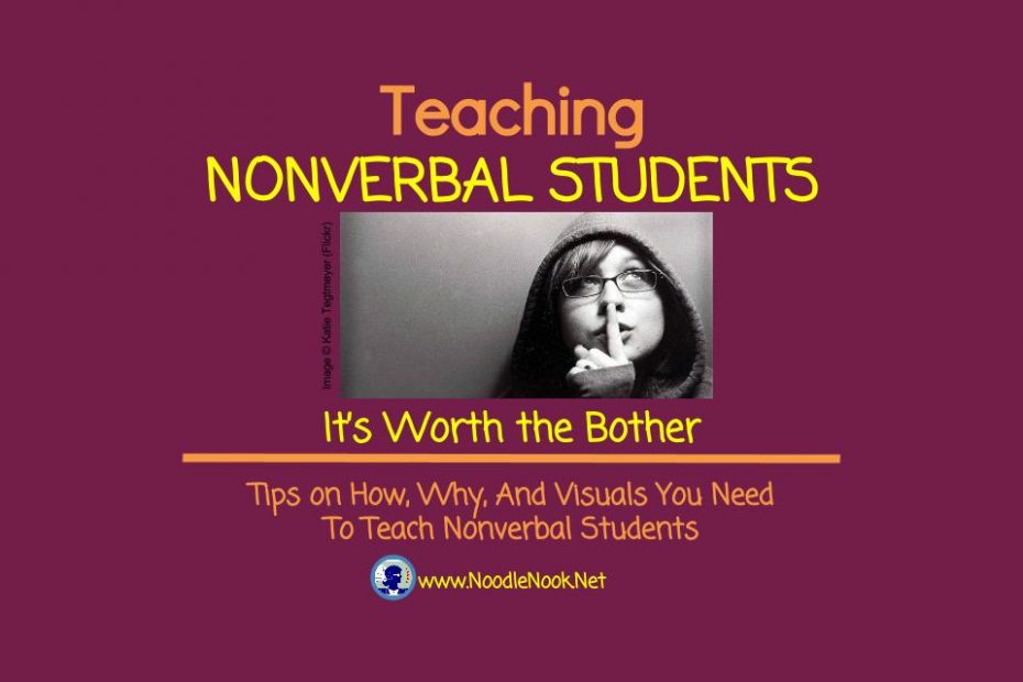 Teaching Nonverbal Students- Why YOU should bother.