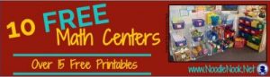 These FREE Printable Math Centers are perfect for K-5, Special Education, and Work Centers for students with Autism!