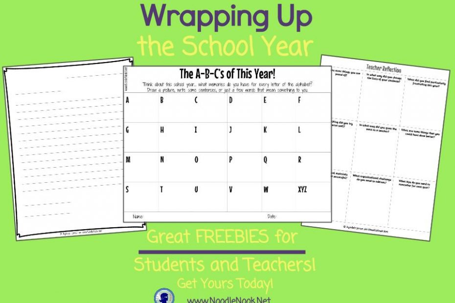 Wrapping the Year Up from NoodleNook.Net- FREE Printables for the last days of school!
