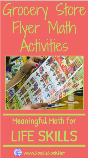 Grocery Store Flyer Math Activities for Meaningful Math in Autism Units and LIFE Skills!