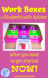 Work Boxes for Autism Units or LIFE Skills- What you need to get started and why!