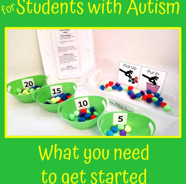 Work Boxes for Autism Units or LIFE Skills- What you need to get started and why!