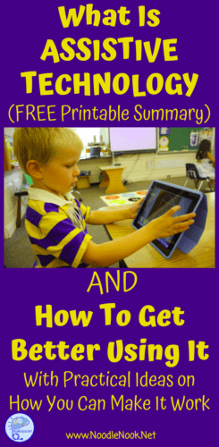 Assistive Technology in the Classroom with a FREE Printable of ideas and some implementation tips.