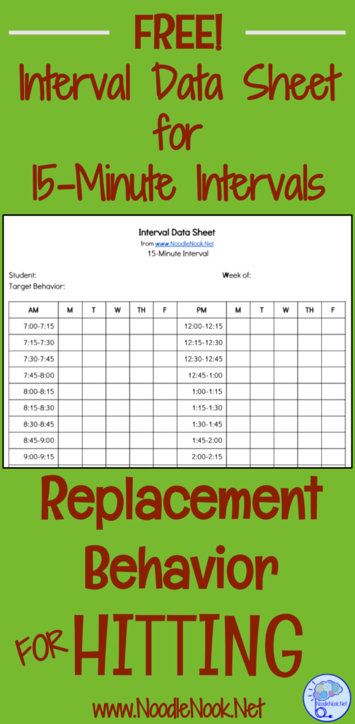 How to find and implement replacement behavior for hitting while working with students with Autism or Significant Disabilities PLUS FREE Data Sheet!