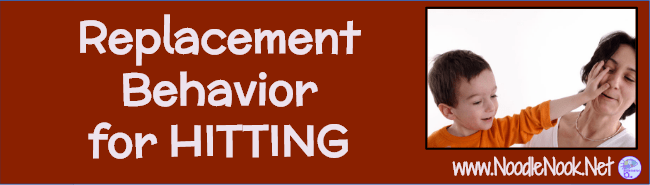 How to find and implement replacement behavior for hitting while working with students with Autism or Significant Disabilities PLUS FREE Data Sheet!