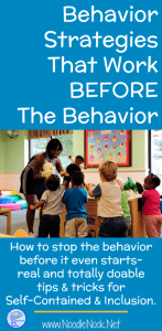 Need tools to calm a student with Autism down before bad behaviors start? Here is a list of behavior strategies that work BEFORE the behavior!