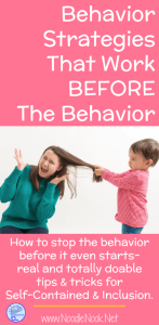 Need tools to calm a student with Autism down before bad behaviors start? Here is a list of behavior strategies that work BEFORE the behavior!