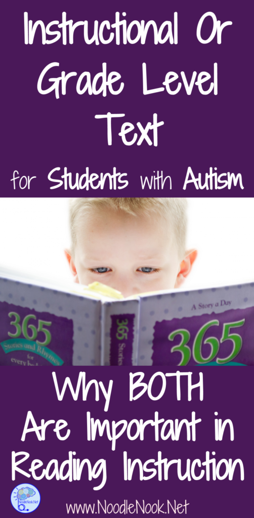 Ever wonder about instructional text versus grade level text when teaching literacy to students with Autism and significant disabilities? We have some answers!