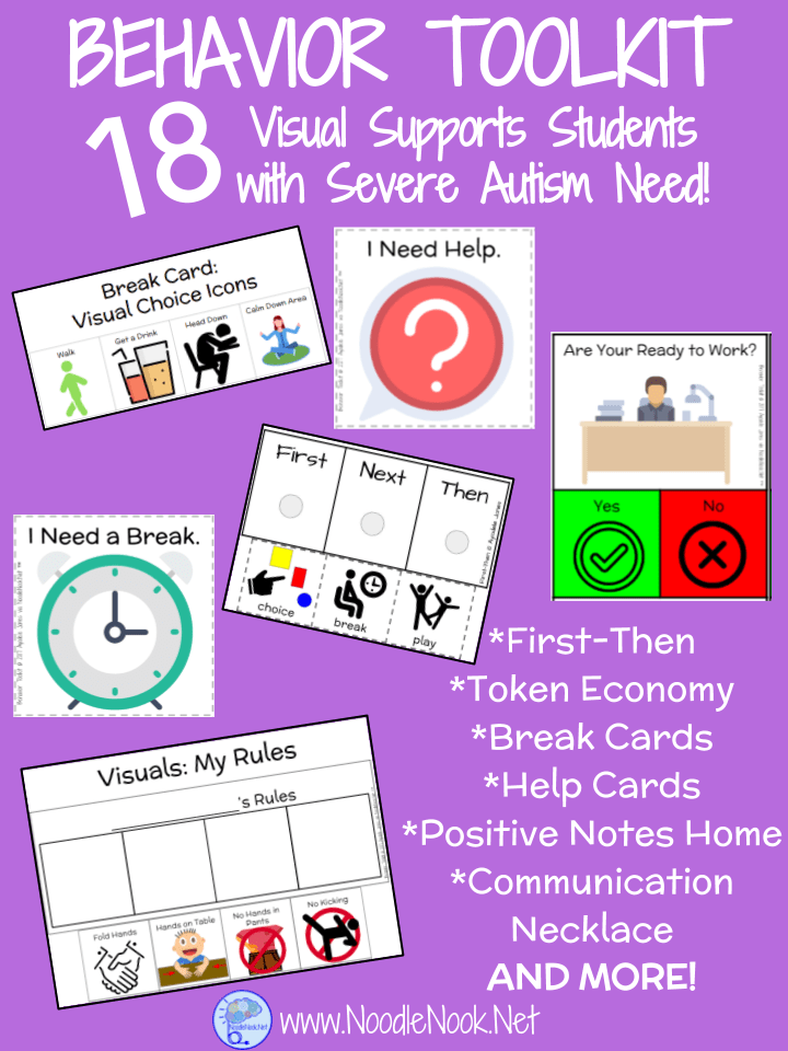 Behavior Management Support: Autism Visual Aid Flip Book – Autism Work Tasks