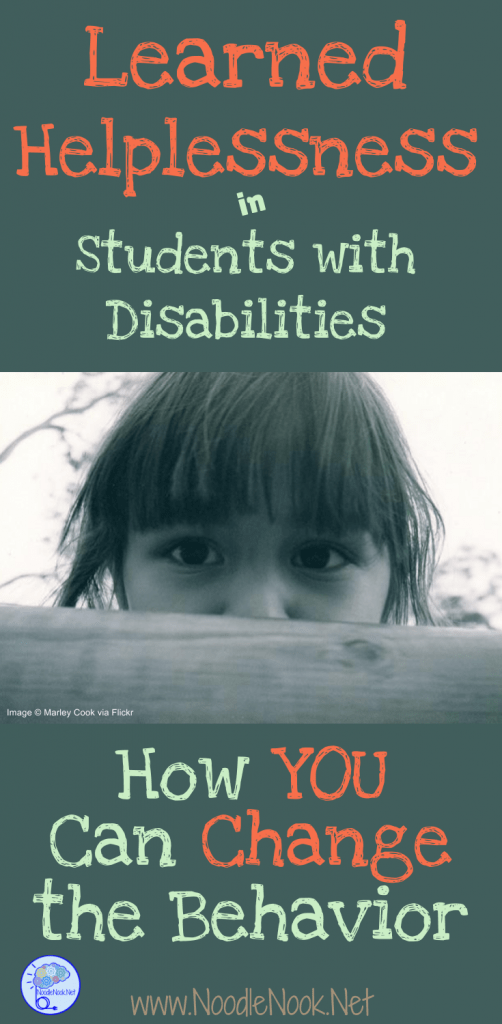 Students LEARN to sit back and wait for someone else to do it for them. Read how to break learned helplessness in students with disabilities.