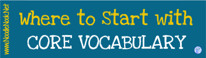 Don’t know where to start with core vocabulary? This will give you a FREE starter board, tips and tricks to teach with, and even the first 5 words to start with!