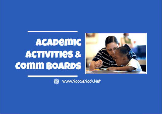 15 Easy and Doable Academic Activities with Comm Boards to build vocabulary. If you don’t do these things, pick one and start today!