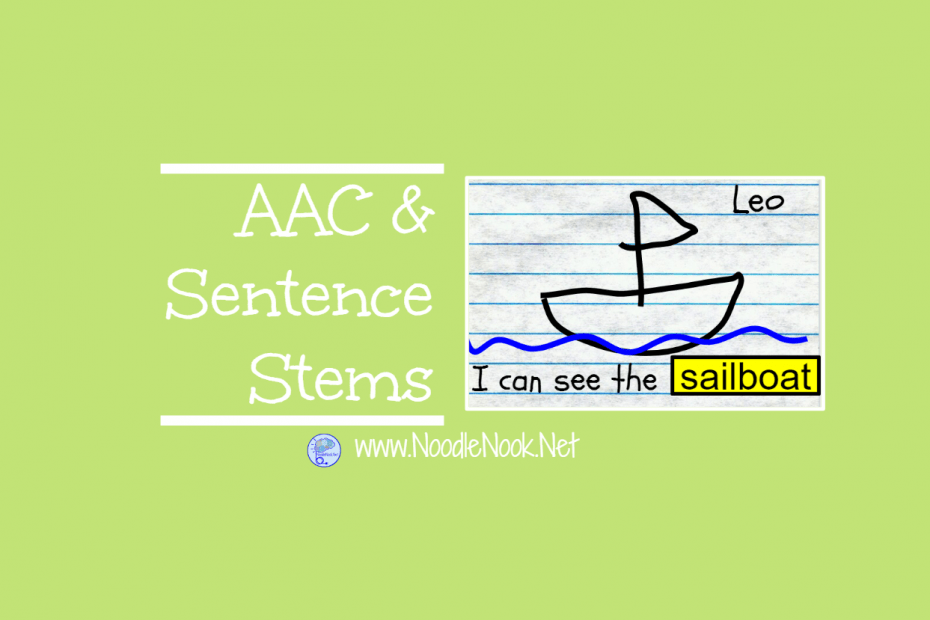 Struggling with writing for students with AAC devices? Read how Sentence Stems can help by using AAC and Sentence Stems with Predictable Chart Writing!