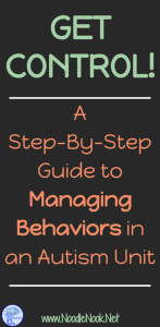 Get Control! A Step-by-Step Guide to Managing Behaviors in an Autism Unit
