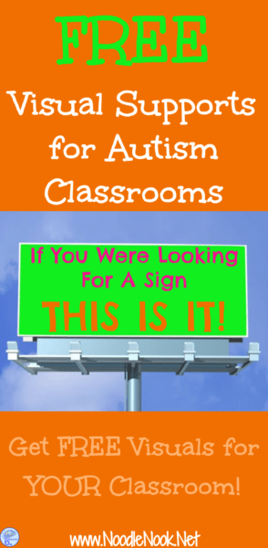 free visual supports for students with autism in special ed