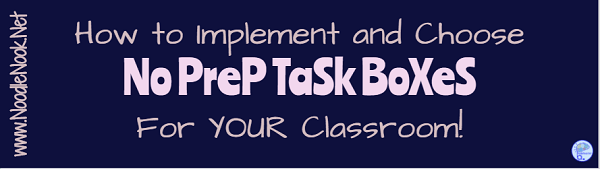 Here are 8 no prep task boxes that are academic, meet some vocational needs, and are totally no prep! Perfect for Autism Units, Life Skills, and Vocational Prep classes!