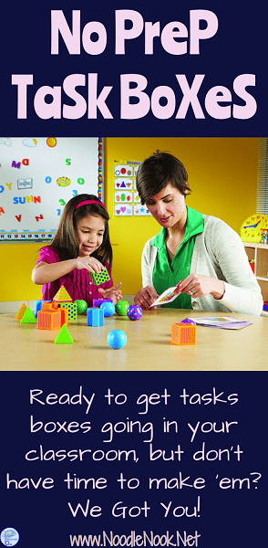 Here are 8 no prep task boxes that are academic, meet some vocational needs, and are totally no prep! Perfect for Autism Units, Life Skills, and Vocational Prep classes!