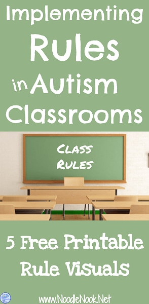 Tips and Tricks on Implementing Rules in Autism Classrooms with 5 FREE Visuals!