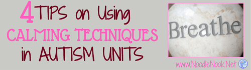 Are you needing some doable tips and tricks for implementing calming techniques for students with Autism? This can help you get it going in your classroom!