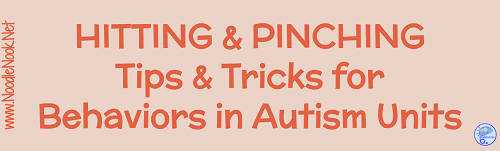 Hitting and Pinching in Autism Units and Self Contained- Tips and tricks to deal with behavior.