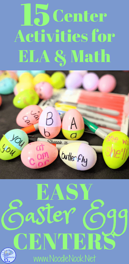 Fun new center ideas are like GOLD- so here are a few easy Easter egg centers you can get started with a bag of plastic eggs and a Sharpie!