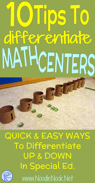 Are you finding it hard to differentiate for all your students in a multi-level special education class, Autism unit, or self-contained room? Been there. Here are a few ideas on how to easily and painlessly differentiate math stations with ideas you can apply to other content areas.