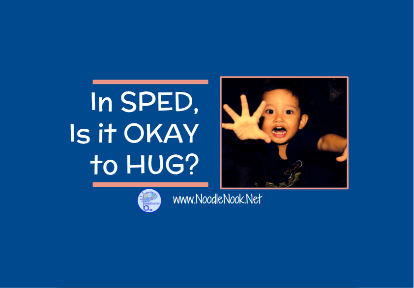 Should you hug your students with Special Needs? Great podcast and article for when a student runs to hug you. Click to listen about Hugging Students with Disabilities...