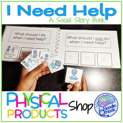 I Need Help- A Social Story from Noodle Nook on Shopify for students with Autism or social skills building for early elementary.