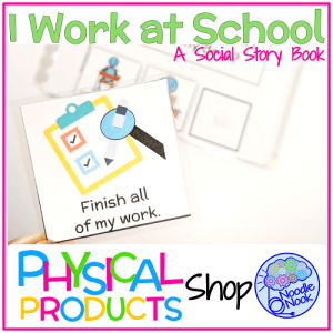 I Work at School- A Social Story from Noodle Nook on Shopify... Perfect for Social Skills Building in Autism Units and Early Elementary classrooms. Shipped straight to you, ready to use!