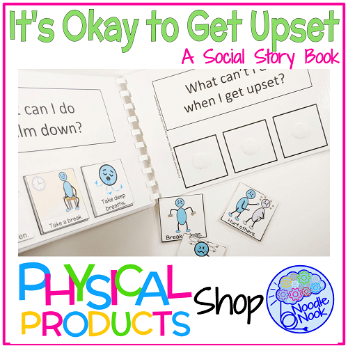 Its Okay to Get Upset- A Social Story from Noodle Nook on Shopify for students with Autism or Early Elementary social skill building shipped to your door. Perfect!