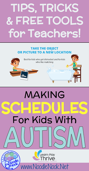 Making Schedules for Kids with Autism with a GREAT infographic