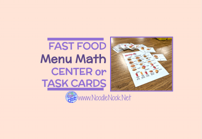 High interest and functional money math activities that are leveled to meet the needs of a mixed-ability classroom. Just what you need for math centers or stations that stay fresh each time you use them… because what kid doesn’t love fast food restaurants?!?