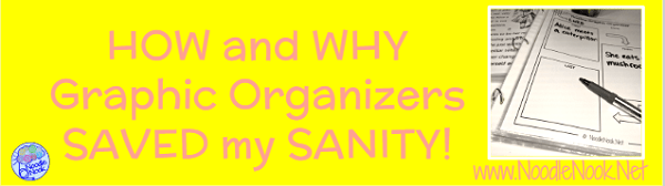 Universal Graphic Organizers SAVED my SANITY in my SpEd classroom and later in my Autism Unit. If you are looking for easy, print and go activities that are meaningful and functional, read more about how GOs can work for you!