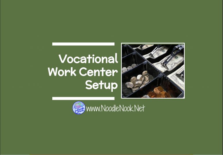 Trying to set up Vocational Work Centers in your classroom and need some ideas? Read more about how to make vocational work stations work for you!