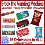 Vending Machine Vocational Tasks for Autism- Job Skills building Printable Task for Autism and SpEd Classrooms