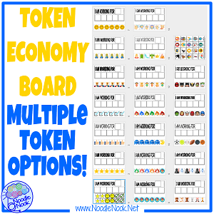 Token Economy Behavior Chart for Autism